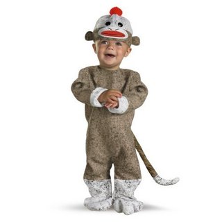  Sock Monkey costume 婴幼儿连体猴子服