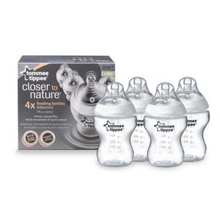 tommee tippee 汤美天地 Closer to Nature 母乳自然 宽口径奶瓶（260ml*4支）