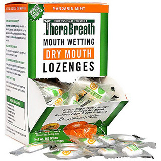 TheraBreath Dentist Recommended Dry Mouth Lozenges 无糖薄荷味 防口干糖