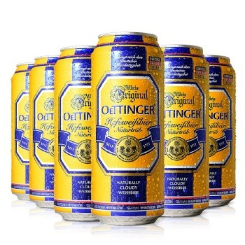 限地区: oettinger 奥丁格 自然浑浊型 小麦啤酒 500ml*6连包*3件