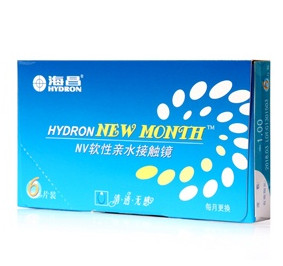 HYDRON 海昌 NEW MONTH 月抛隐形眼镜套装（隐形眼镜6片*2+海昌润眼液5ml）