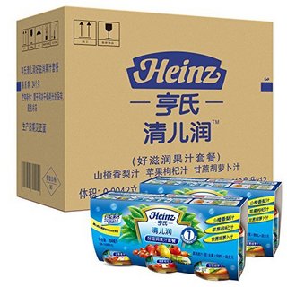  Heinz 亨氏 清儿润 好滋润果汁套餐 三种口味（118ml*12瓶）