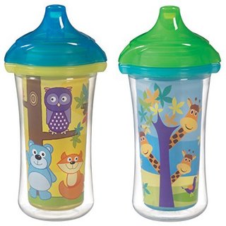 munchkin 满趣健 Click Lock Insulated Sippy Cup 防漏中空学饮杯（266ml*2支）