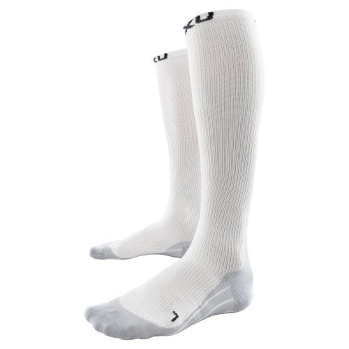2XU Compression 压缩袜 白色/灰色
