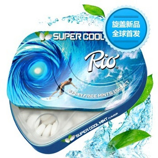 RIO 超级冰凉无糖薄荷糖 压片糖 15g（铁盒装）