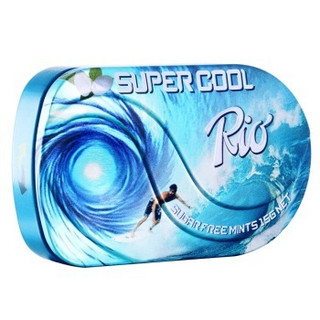 RIO 超级冰凉无糖薄荷糖 压片糖 15g（铁盒装）