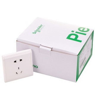 Schneider Electric 施耐德 丰尚 E82426_10US 10A250V 带保护门五孔插座 8只装