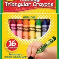 Crayola 绘儿乐 可水洗三角蜡笔 16色