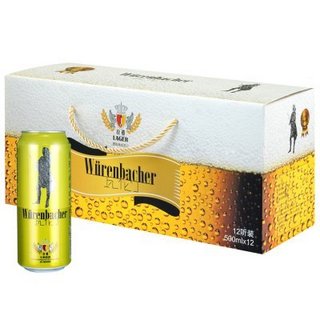 瓦伦丁（Wurenbacher）拉格啤酒500ml*12听德国原装进口 *2件