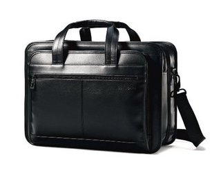 Samsonite 新秀丽 Leather Expandable Briefcase 全皮公文包 17寸 43118-1041