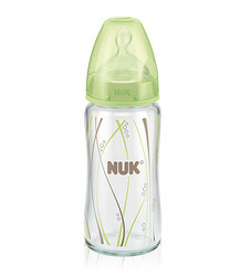 NUK 宽口径 玻璃彩色奶瓶 240ML