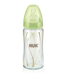 NUK 宽口径耐高温 玻璃奶瓶 硅胶1号吸嘴 240ml