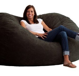 Comfort Research 6-Foot XL Fuf in Comfort Suede 玛瑙黑绒面 懒人沙发