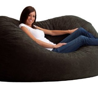 Comfort Research 6-Foot XL Fuf in Comfort Suede 玛瑙黑绒面 懒人沙发