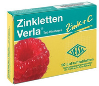 凑单品：Verla Zinkletten 补锌+覆盆子维C含片 50 片