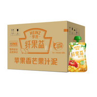 Heinz 亨氏 纤果益 苹果香芒果汁泥 （130g*24袋）