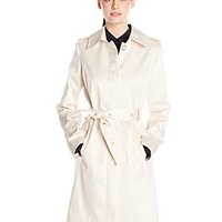 VIA SPIGA Single Breasted Satin 女士单排扣风衣