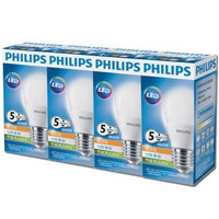 PHILIPS 飞利浦 LED灯泡 5W E27 4支装 黄光