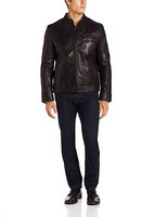 KENNETH COLE New York Leather Moto Jacket 男士真皮夹克