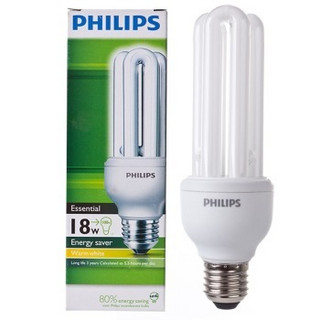 PHILIPS 飞利浦 标准型节能灯 6支装（18W、E27、白炽灯色）