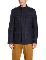 TOMMY HILFIGER Wool-Blend Melton Military 男款羊毛外套