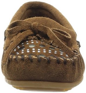 MINNETONKA 迷你唐卡 Studded Moccasin 女款真皮平底休闲鞋