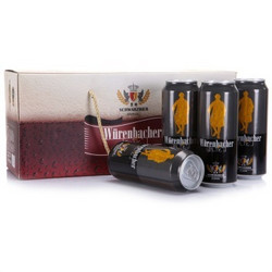 瓦伦丁（Wurenbacher）黑啤啤酒500ml*12听德国原装进口 *2件