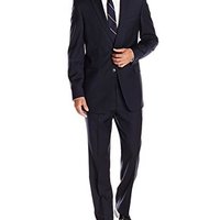 TOMMY HILFIGER Nathan Navy Stripe Trim-Fit Suit 男款羊毛西服套装
