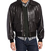 ALPHA INDUSTRIES A-2 Leather Flight Jacket 男款山羊皮飞行员夹克   MLA21019P1  棕色  XXX-Large