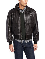 ALPHA INDUSTRIES A-2 Leather Flight Jacket 男款山羊皮飞行员夹克   MLA21019P1  棕色  XXX-Large