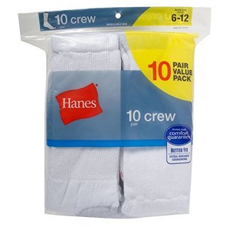 HANES 恒适 Men‘s Crew Socks 男袜