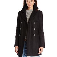 KENNETH COLE New York Double-Breasted Wool-Blend 女款羊毛混纺大衣