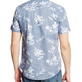 BEN SHERMAN Reverse Floral Print On Slub Base Woven 男士印花短衬衫