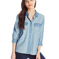 Levi'sLevi‘s 李维斯 Color Block Two Pocket Boyfriend Shirt 女士BF风格衬衫