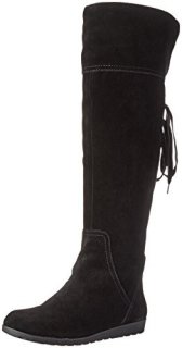 Nine West 玖熙 Daring 后系带内里绒毛过膝靴