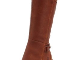 Timberland 添柏岚 Stratham Wedge 女款真皮坡跟高筒靴
