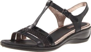 ecco 爱步 Sensata T-Strap 女款真皮凉鞋