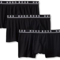 HUGO BOSS Cotton Stretch 平角内裤 3条装-黑色 S