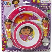 munchkin 满趣健 Dora The Explorer 爱探险的朵拉 儿童餐具套装