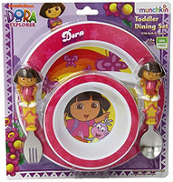 munchkin 满趣健 Dora The Explorer 爱探险的朵拉 儿童餐具套装
