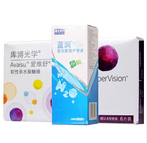 CooperVision 库博 爱维舒 硅水凝胶 非球面月抛隐形眼镜