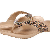 crocs 卡骆驰 Leopard Print Flip Flop 女士豹纹沙滩鞋