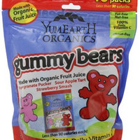  YUMMY EARTH Organic Gummy Bears 天然有机小熊软糖（225g*4袋）