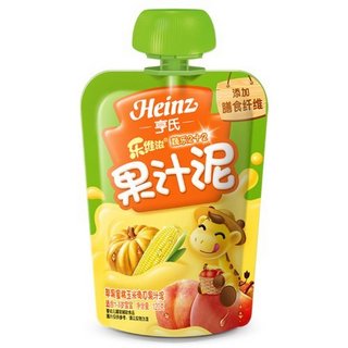 Heinz 亨氏 乐维滋系列 果泥 3段 苹果蜜桃玉米南瓜味 120g*24袋