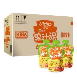 Heinz 亨氏 乐维滋系列 果泥 3段 苹果蜜桃玉米南瓜味 120g*24袋