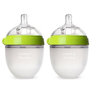 comotomo 可么多么 EN_ 150TP 硅胶奶瓶套装 2只装 150ml 绿色 0-3月