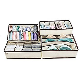 MIU COLOR 米悠本色 Collapsible Storage Boxes 可折叠 内衣收纳套装