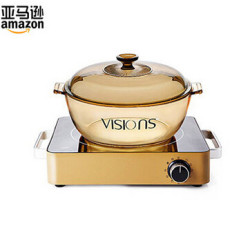 VISIONS 晶彩透明锅 康宁 金色电陶炉+ 透明锅具 4L 套装