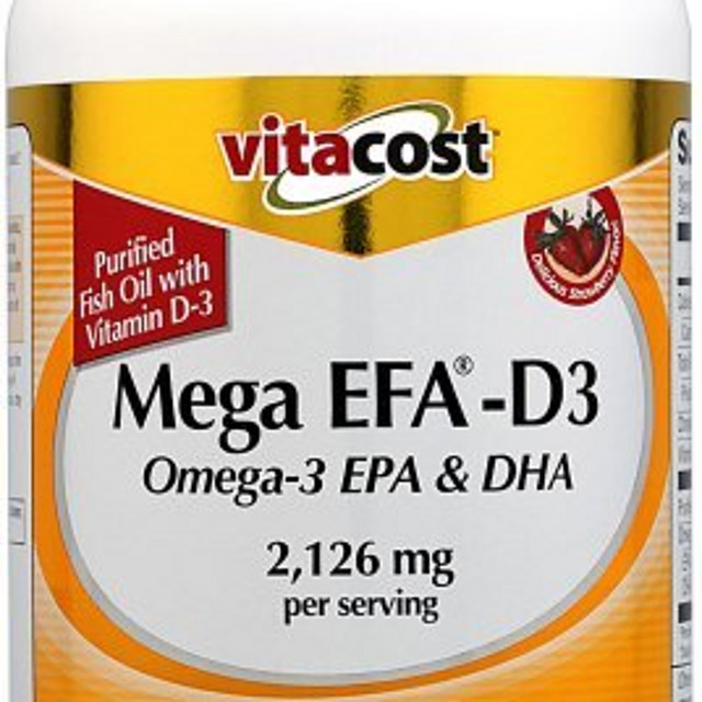 Vitacost Mega EFA® Omega-3 EPA & DHA Fish Oil 超级鱼油 （2126mg*240粒）