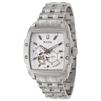 BULOVA 宝路华 BVA系列 96A122 男款机械表 41mm 银色 银色 不锈钢